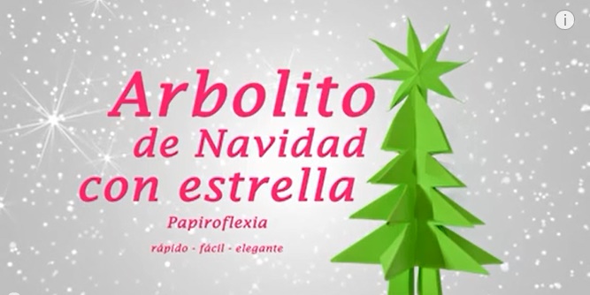 Pino navideño hecho de papel 1