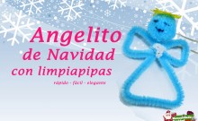 Angelito navideño con limpiapipas