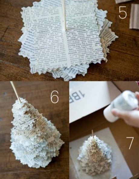 arbolito de navidad de papel reciclado