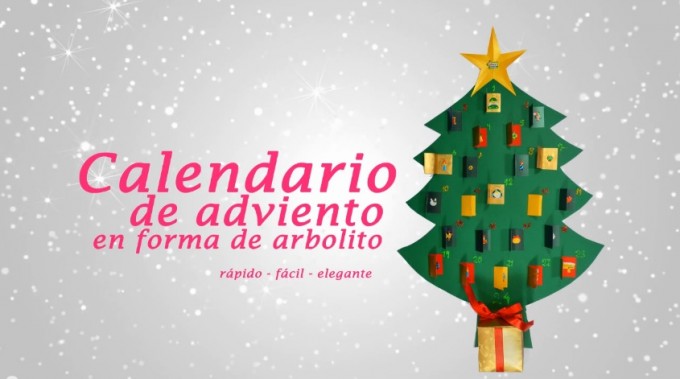 Calendario de adviento en forma de arbolito