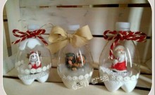 Adornos de Navidad con botellas descartables