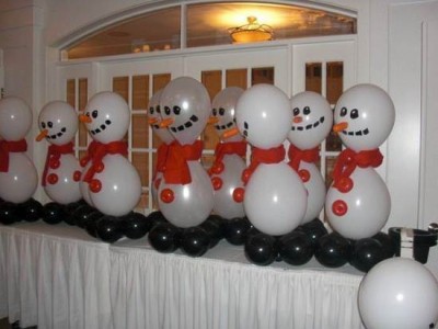 Decoración con globos navideña