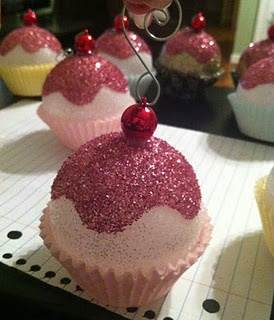 Esferas de Navidad con estilo CupCake