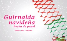 Guirnalda navideña con papel