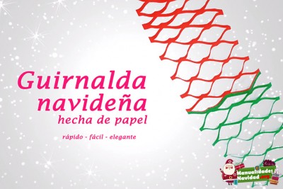 Guirnalda navideña con papel