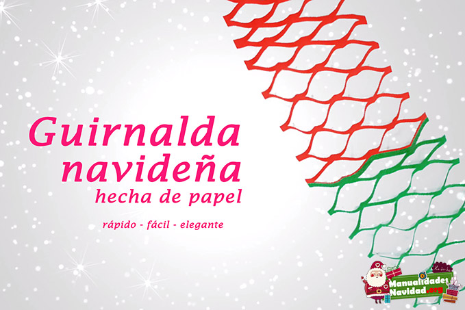 Guirnalda navideña con papel