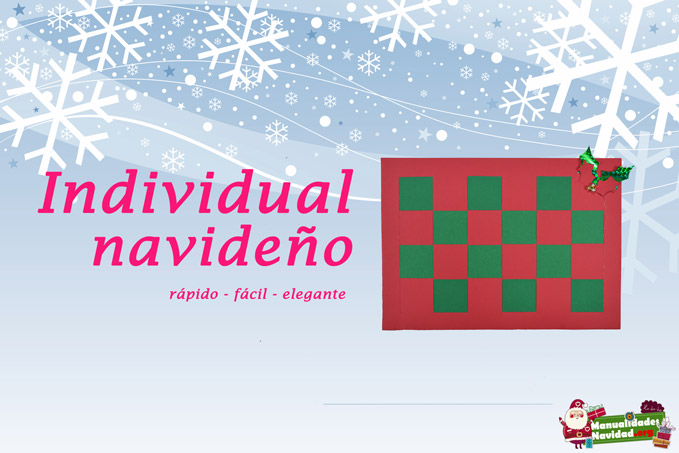 Individual navideño de papel