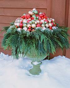 Maceta con estilo navideño