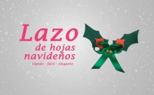 lazo de hojas navideño