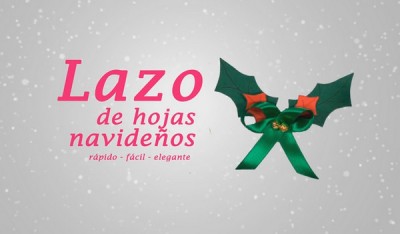 lazo de hojas navideño