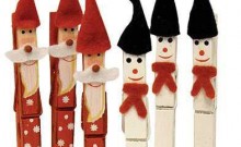 Muñecos navideños con pinzas de madera