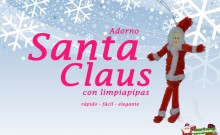 Papá Noel colgante con limpiapipas